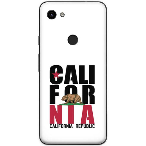 California White Block Google Pixel 3a XL Skin